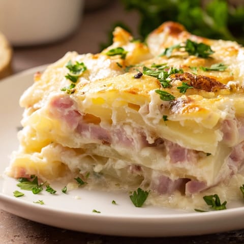 Scalloped Potatoes Ham Layers