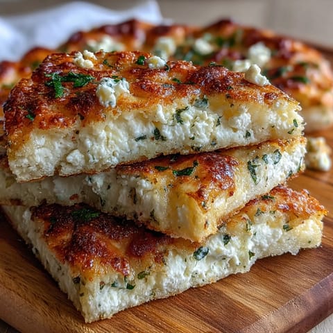 Golden-brown Fluffy Cottage Cheese Flatbread cooling on a wire rack, perfect for wraps or dips.