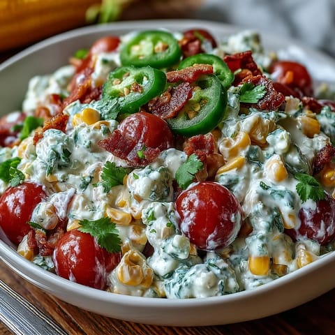 Creamy Corn Salad Jalapeño