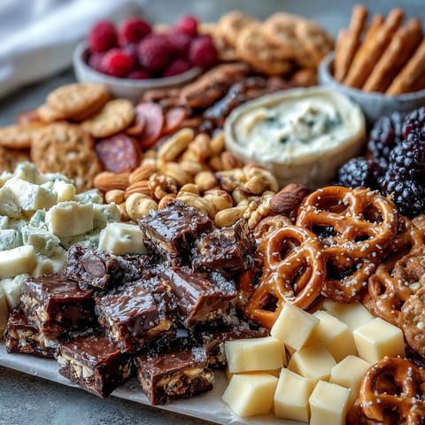 Grad Party Snack Board with Sweet and Savory Bites