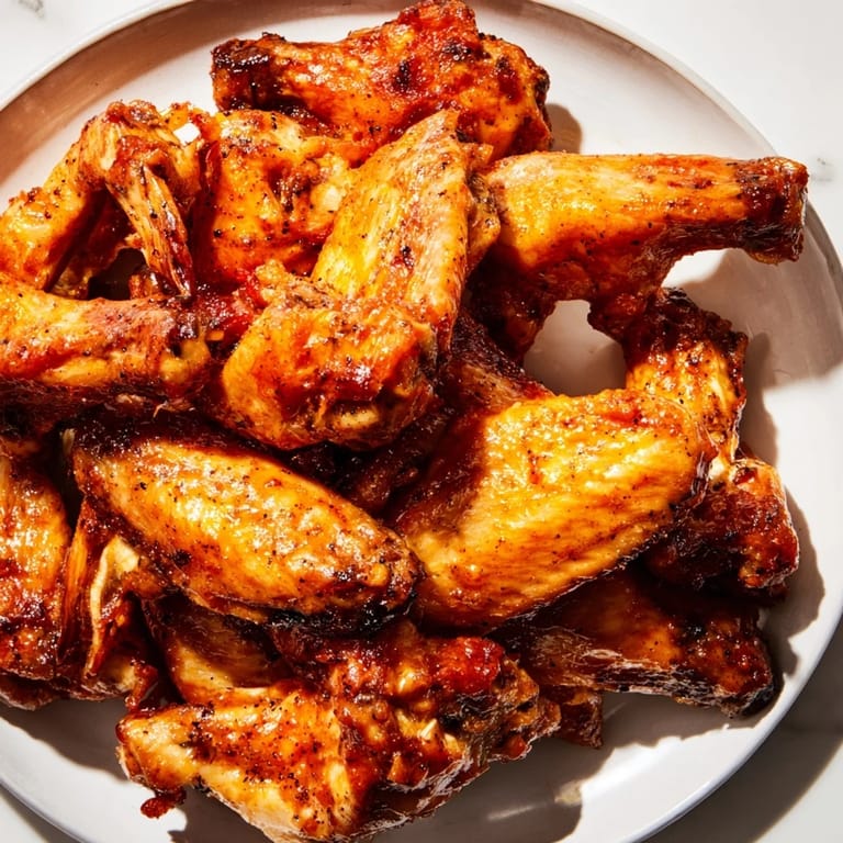 Golden brown honey BBQ chicken wings piled high, perfect for sharing at your next gathering.