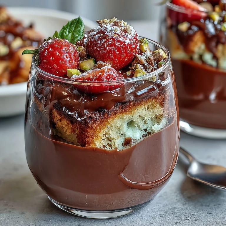Elegant Dubai Chocolate Strawberry Cups with Kataifi and Pistachio Cream, featuring rich chocolate, luscious cream, and vibrant fresh berries.
