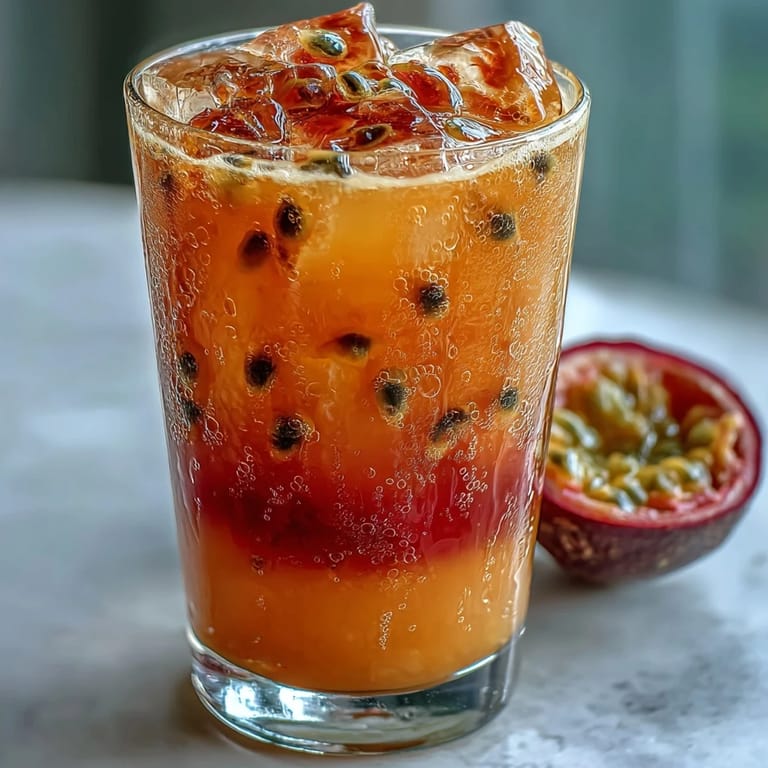 Enjoy this stunning Tropical Sunrise Mocktail, a refreshing layered fruit juice delight.