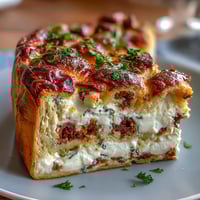 Italian Easter Pie with Ricotta and Salami: a golden, flaky pastry filled with creamy ricotta, savory salami, and melted cheese, baked to perfection.